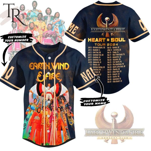 Earth Wind And Fire Heart & Soul Tour 2024 Custom Baseball Jersey