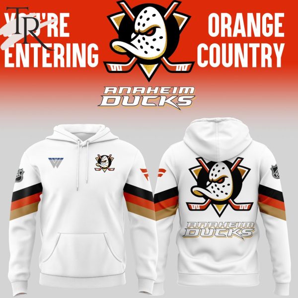 Anaheim Ducks Orange Country Hoodie, Longpants, Cap – White