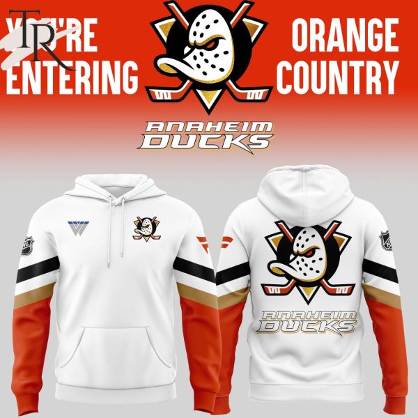 Anaheim Ducks Orange Country Hoodie, Longpants, Cap – White, Orange