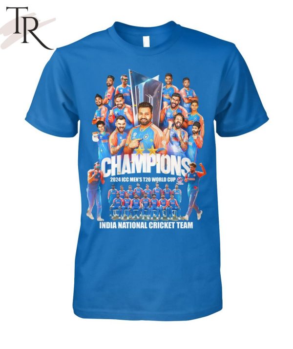 Champions 2024 ICC Men’s T20 World Cup India National Cricket Team T-Shirt