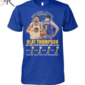 Klay Thompson Golden State Warriors 2011-2024 Thank You For The Memories T-Shirt