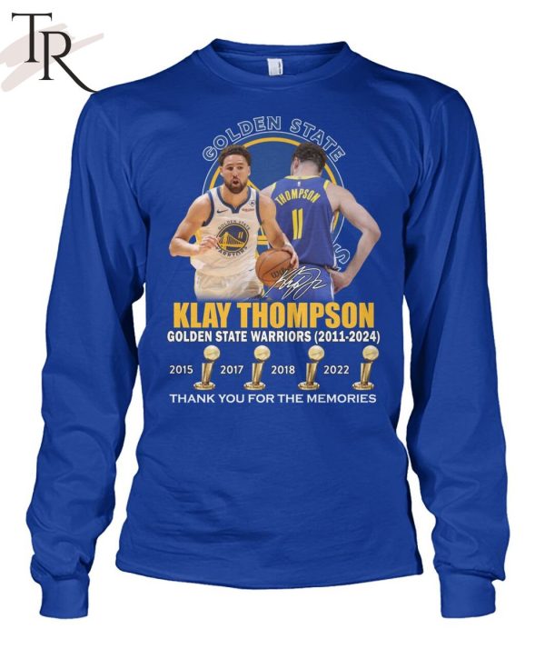 Klay Thompson Golden State Warriors 2011-2024 Thank You For The Memories T-Shirt