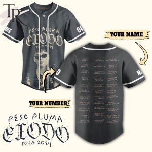 Peso Pluma Exodo Tour 2024 Custom Baseball Jersey