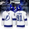 Tampa Bay Lightning Forever Steven Stamkos Signature Home Hockey Jersey