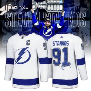 Tampa Bay Lightning Forever Steven Stamkos Signature Away Hockey Jersey