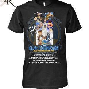 Golden State Warriors 11 Klay Thomson 2011-2024 Thank You For The Memories T-Shirt