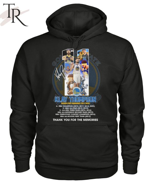 Golden State Warriors 11 Klay Thomson 2011-2024 Thank You For The Memories T-Shirt