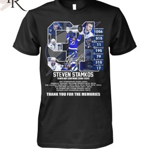 Steven Stamkos Tampa Bay Lightning 2008-2024 Thank You For The Memories T-Shirt