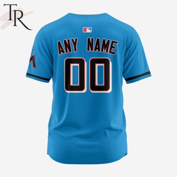 MLB Miami Marlins Personalized Reverse Retro Concept Design Baseball Jersey