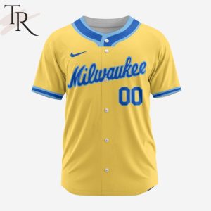 MLB Milwaukee Brewers Personalized Reverse Retro Concept Design Baseball Jersey