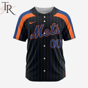 MLB New York Mets Personalized Reverse Retro Concept Design Baseball Jersey