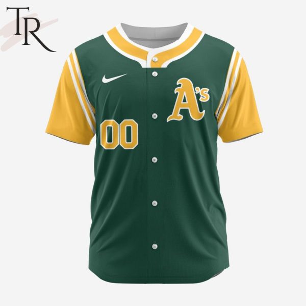 MLB Oakland Athletics Personalized Reverse Retro Concept Design Baseball Jersey