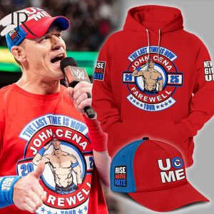 The Last Time Is Now John Cena 2025 Farewell Tour Hoodie, Cap – Red