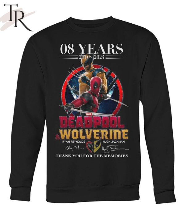 08 Years 2016-2024 Deadpool & Wolverine Thank You For The Memories T-Shirt