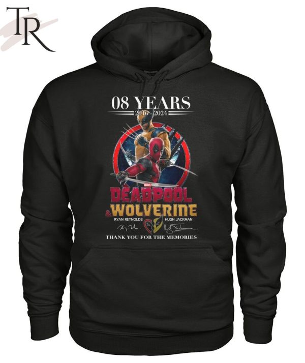 08 Years 2016-2024 Deadpool & Wolverine Thank You For The Memories T-Shirt