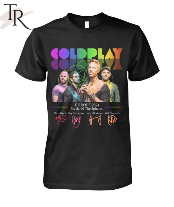 Coldplay Europe 2024 Music Of The Spheres T-Shirt