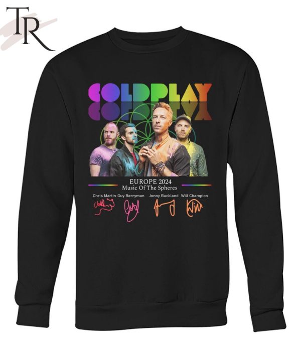 Coldplay Europe 2024 Music Of The Spheres T-Shirt