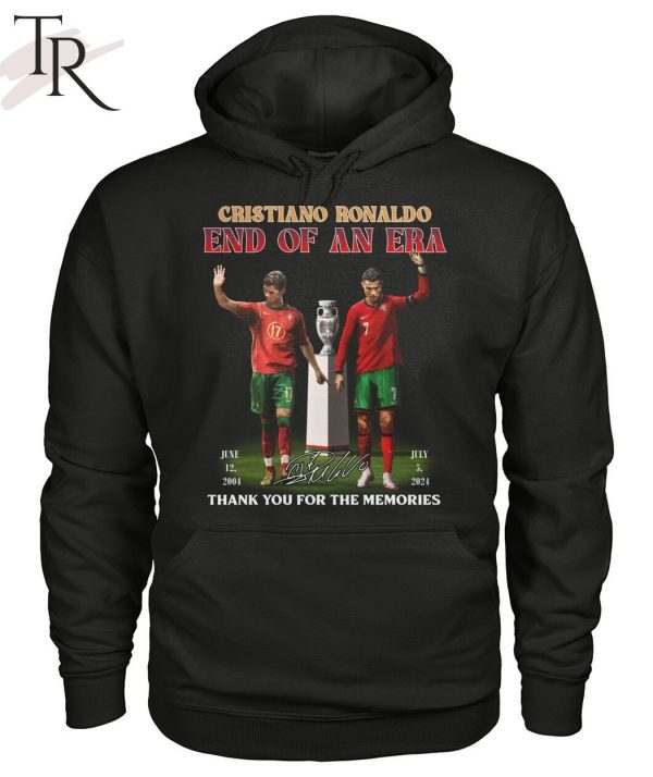 Cristiano Ronaldo End Of An Era June 12, 2004 – July 5, 2024 Thank You For The Memories T-Shirt