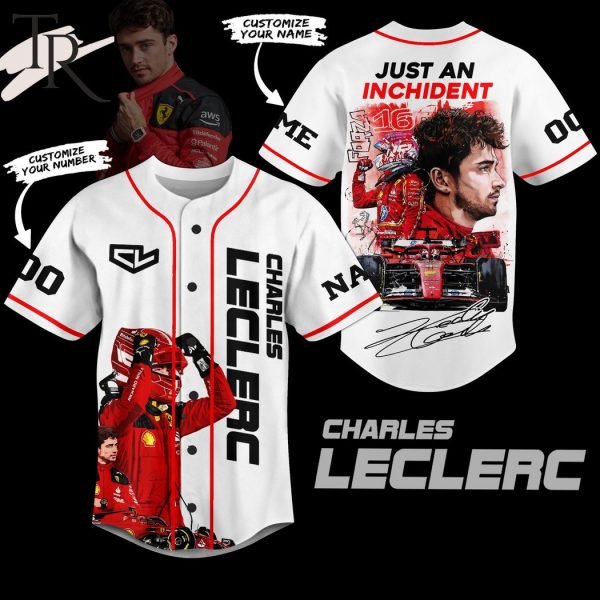 Charles Leclerc Just An Inchident Custom Baseball Jersey