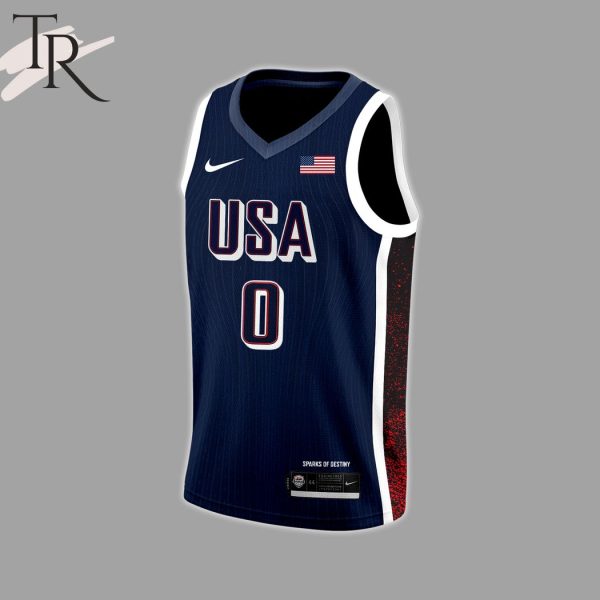 Custom Name And Number American Basketball Jersey 2024 – Blue