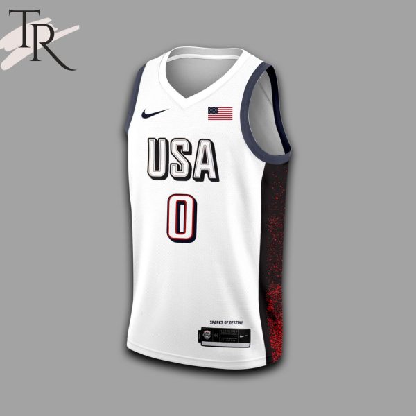 Custom Name And Number American Basketball Jersey 2024 – White