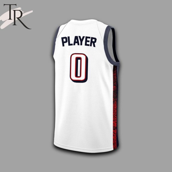 Custom Name And Number American Basketball Jersey 2024 – White