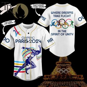 Olympic Paris 2024 Where Dreams Take Flight In The Spirit Of Unity Custom Baseball Jersey