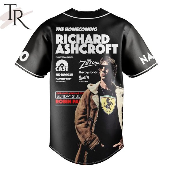 Richard Ashcroft The Homecoming Show At Robin Park Custom Baseball Jersey