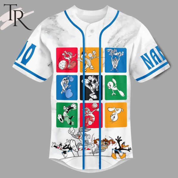 Team USA Looney Tunes Olympic Dreams Stronger Together Custom Baseball Jersey