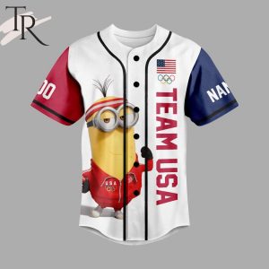 Team USA Minions Olympic Paris 2024 Custom Baseball Jersey