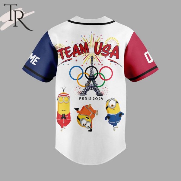 Team USA Minions Olympic Paris 2024 Custom Baseball Jersey