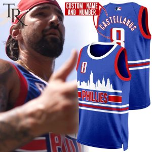 Philadelphia Phillies Nick Castellanos Custom Basketball Jersey