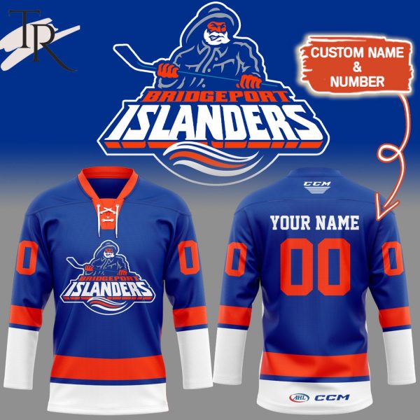 AHL Bridgeport Islanders Hockey Jersey 2024 – Blue