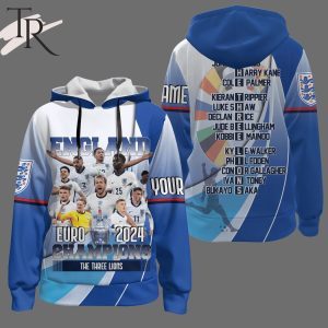 England National Football Team Personalized 2024 Home Kits Hoodie