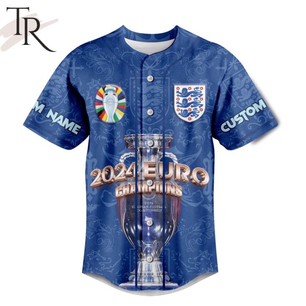 2024 Euro Champions The Three Lions Custom Baseball Jersey