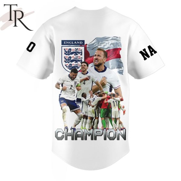 England Euro 2024 Champions Custom Baseball Jersey