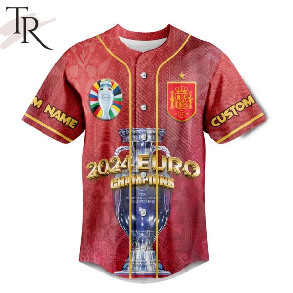 Spain 2024 Euro Champions Espana Custom Baseball Jersey