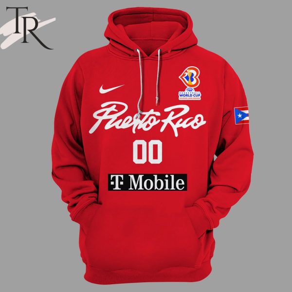 Puerto Rico FIBA Basketball World Cup 2023 Red Hoodie, Longpants, Cap