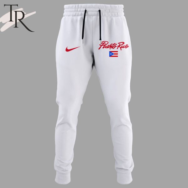 Puerto Rico FIBA Basketball World Cup 2023 White Hoodie, Longpants, Cap