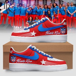 Puerto Rico Basketball Olympic Games Paris 2024 Air Force 1 Sneaker – Red