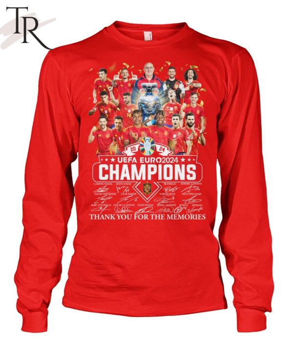 Spain UEFA Euro 2024 Champions Thank You For The Memories T-Shirt