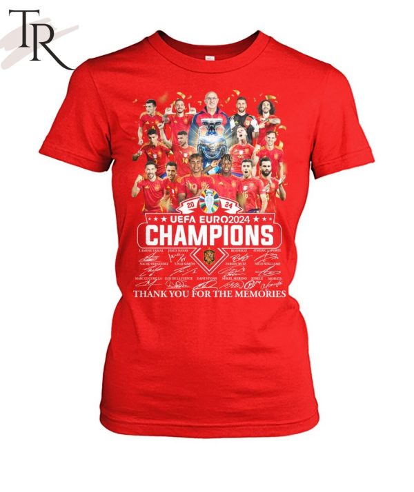 Spain UEFA Euro 2024 Champions Thank You For The Memories T-Shirt