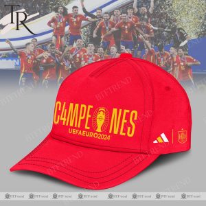 Spain 4-times Campeones UEFA Euro 2024 Hoodie, Cap