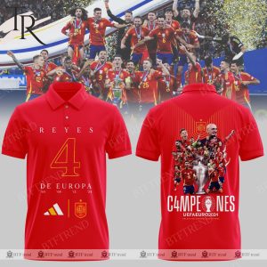 Spain 4-times Campeones UEFA Euro 2024 Polo Shirt