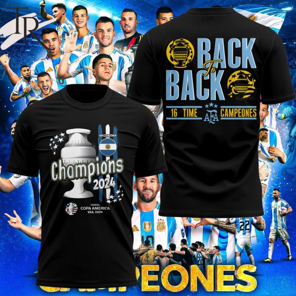 Argentina 2024 Back To Back Copa America Campeones Hoodie