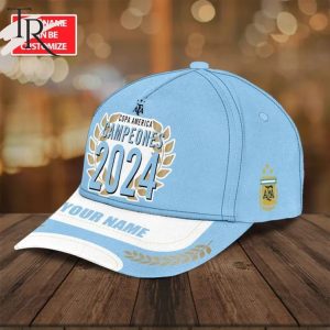 Custom Name Argentina Copa America Campeones 2024 Cap