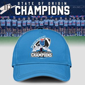 2024 State Of Origin Champions New South Wales Blues Hoodie, Cap – Blue