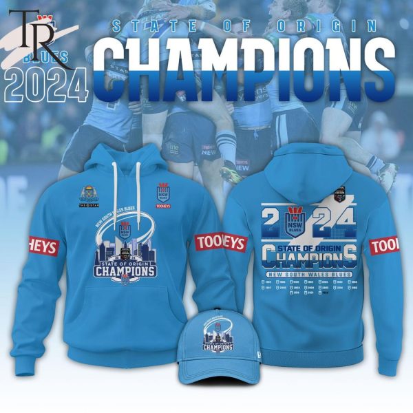 NSW Blues 2024 State Of Origin Champions Hoodie, Longpants, Cap