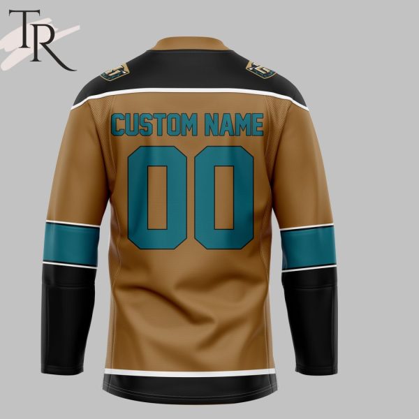 Personalized Tahoe Knight Monsters Hockey Jersey – Brown