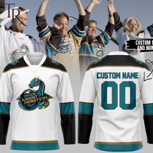 Personalized Tahoe Knight Monsters Hockey Jersey – Brown